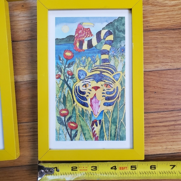 Boho jungle themed art prints custom frames vintage - Picture 5 of 12